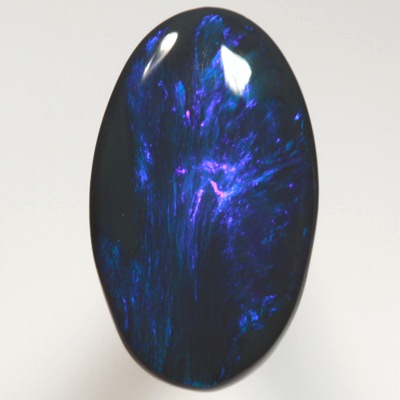 SOLID BLACK OPAL Bright blue fire shows constantly